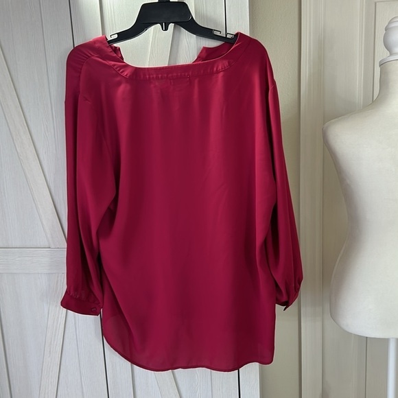 Van Heusen Red Blouse Size XL/TG - Picture 4 of 5